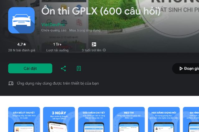Luyện tập trên app sẽ tạo phản xạ và có thể ghi nhớ câu trả lời dễ dàng hơn