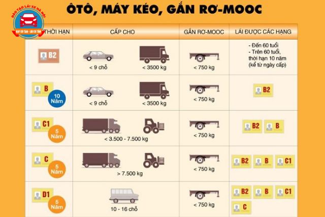 Những thay đổi về độ tuổi liên quan đến GPLX