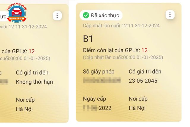 Mỗi GPLX sẽ có 12 điểm và các lái xe sẽ bị trừ nếu vi phạm giao thông