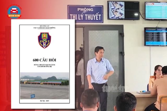 Bộ Công An đã ban hành bộ đề 600 câu hỏi lý thuyết lái xe với nhiều thay đổi